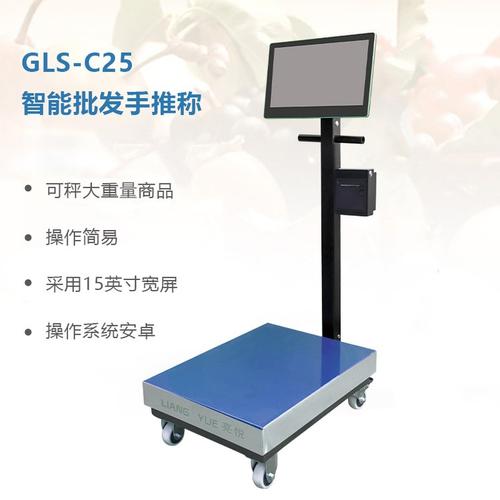 生鲜批发称重触屏电子秤蔬菜水果农产品打标签自动分拣配送推车秤